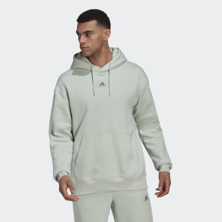 Essentials FeelVivid Moletom De Lã De Algodão Ombros Caídos Verde Adidas