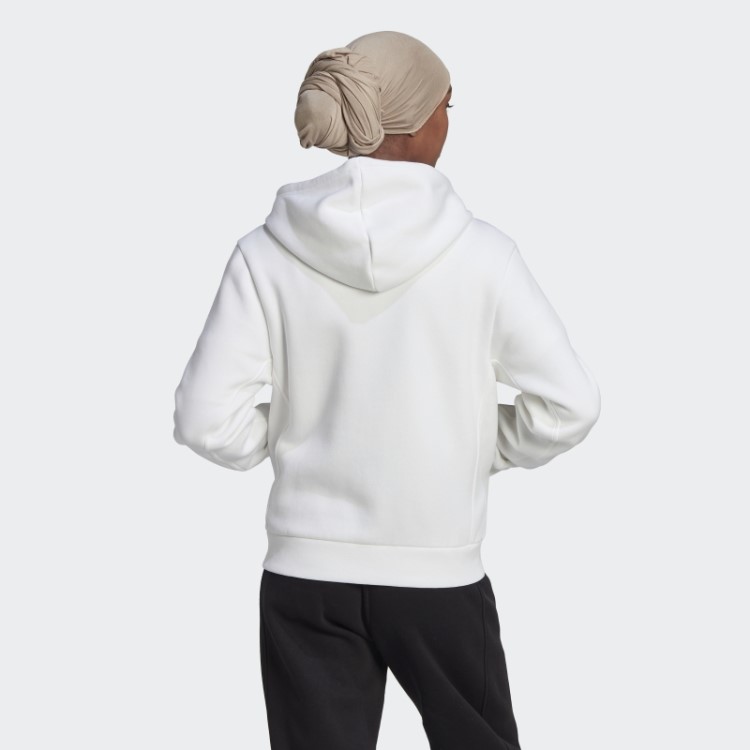 Moletom Branco Com Capuz De Lã Adidas All Szn