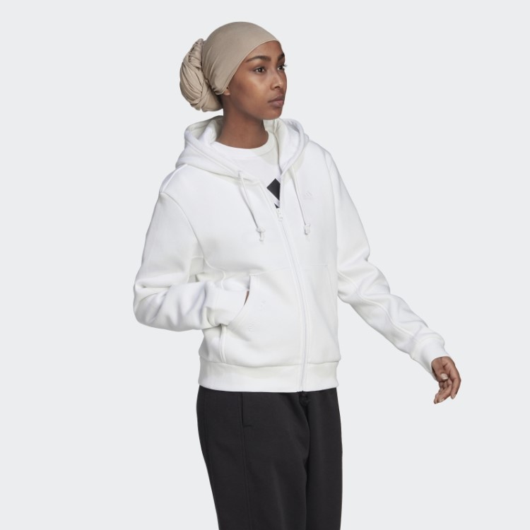 Moletom Branco Com Capuz De Lã Adidas All Szn