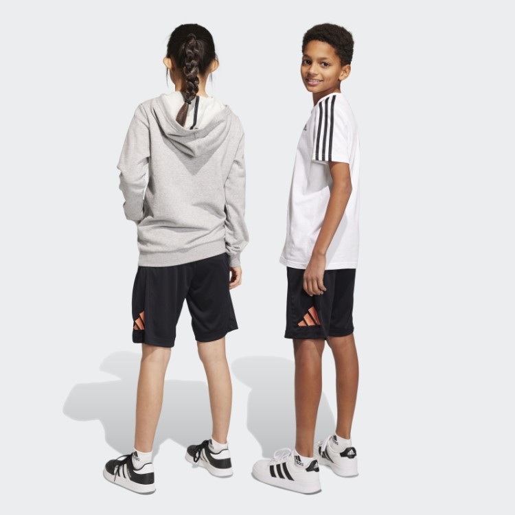 Short Preto Adidas Train Essentials Aeroready Logo Regular