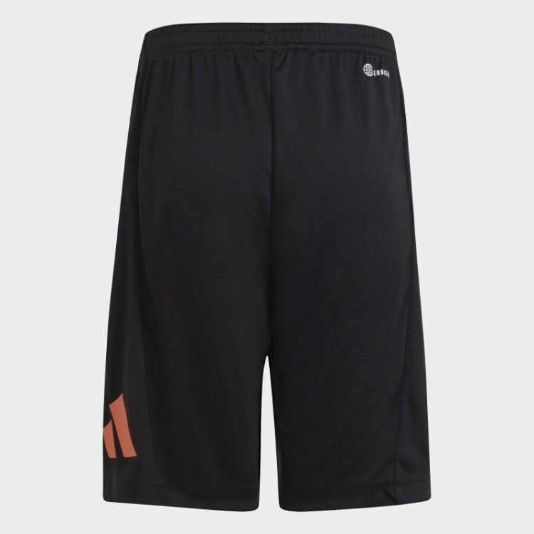Short Preto Adidas Train Essentials Aeroready Logo Regular
