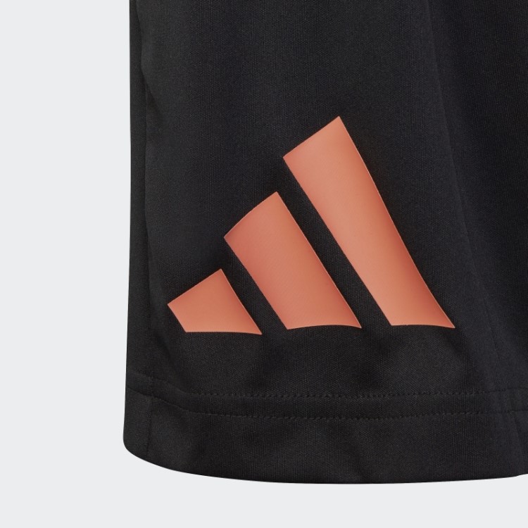 Short Preto Adidas Train Essentials Aeroready Logo Regular