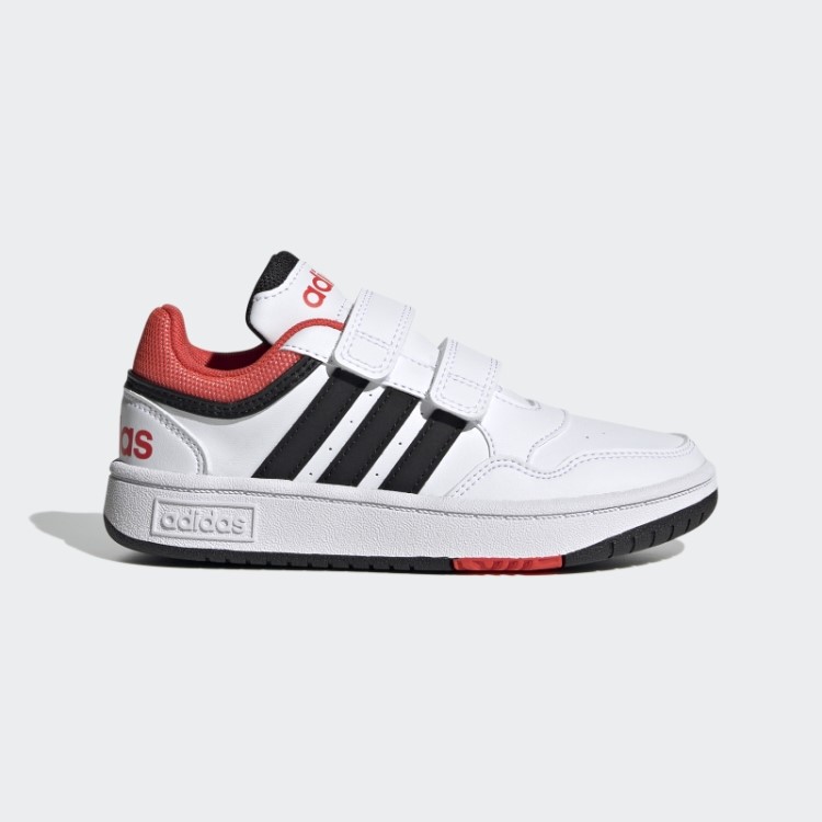 Aros Brancos Estilo De Vida Tênis De Basquete Com Velcro Adidas