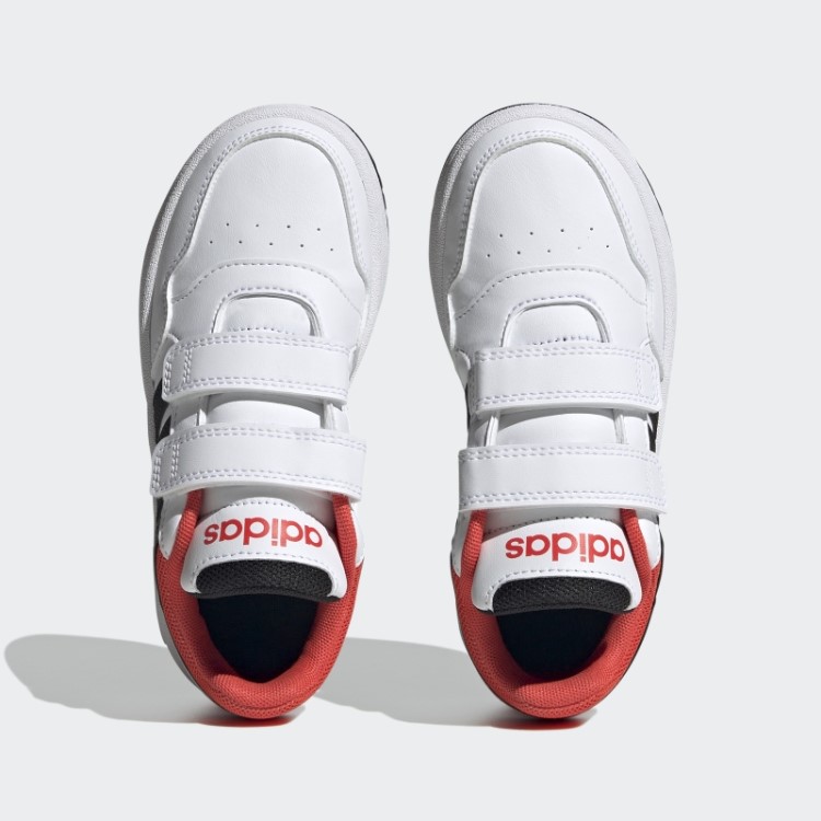 Aros Brancos Estilo De Vida Tênis De Basquete Com Velcro Adidas