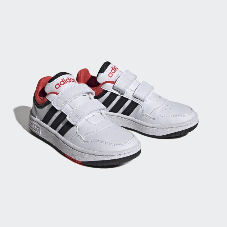 Aros Brancos Estilo De Vida Tênis De Basquete Com Velcro Adidas