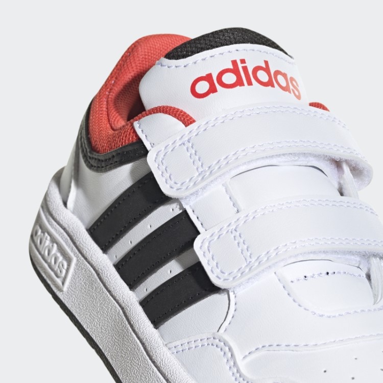 Aros Brancos Estilo De Vida Tênis De Basquete Com Velcro Adidas