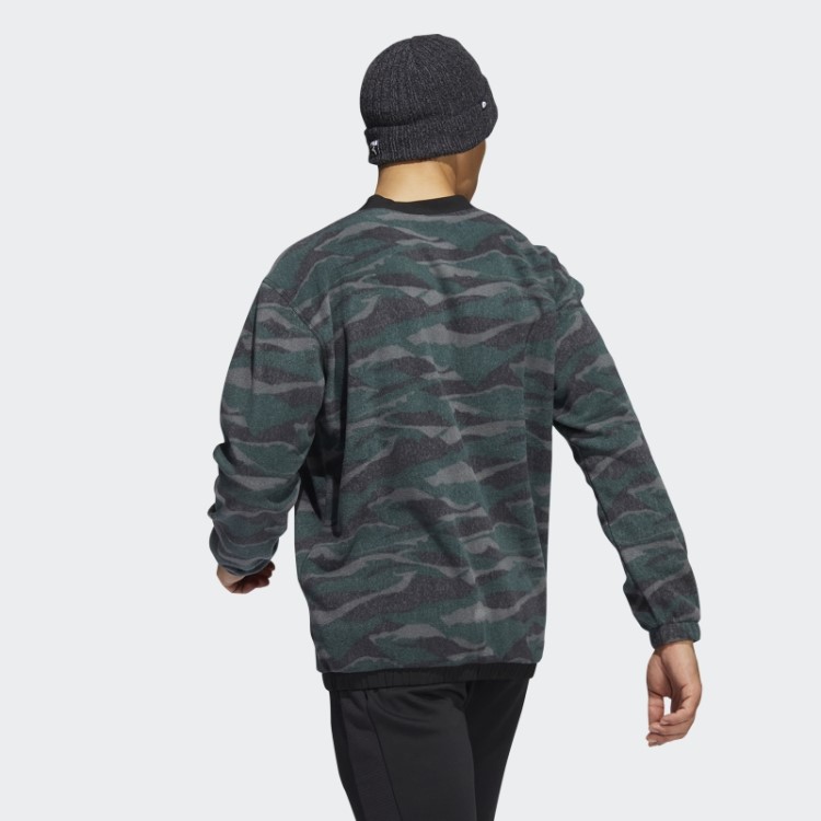 Moletom Da Tripulação Com Estampa De Textura Preto Adidas