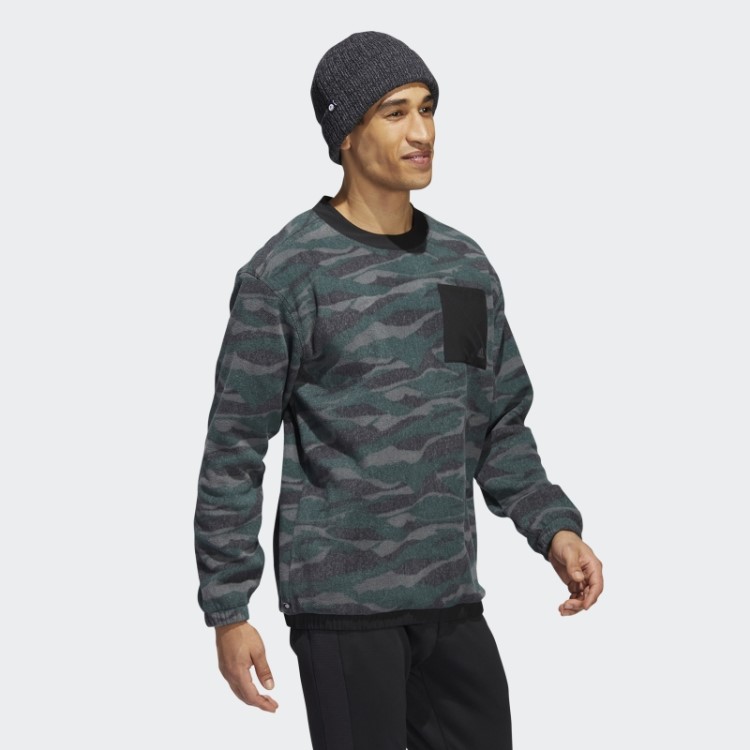 Moletom Da Tripulação Com Estampa De Textura Preto Adidas
