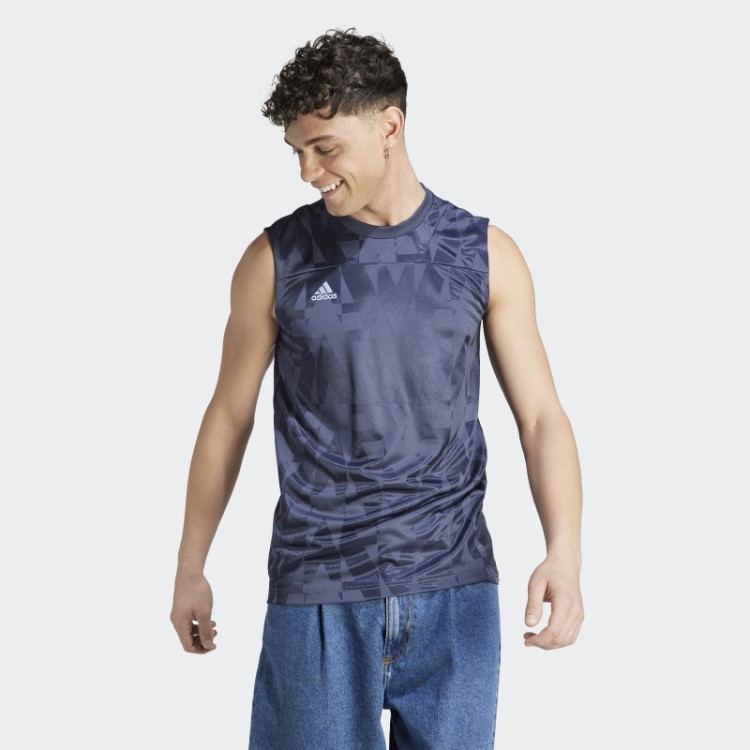 Camisa Sem Manga Adidas Navy Tiro