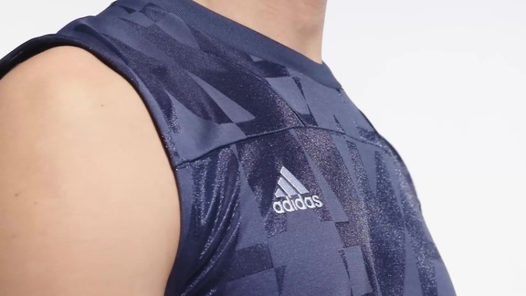 Camisa Sem Manga Adidas Navy Tiro