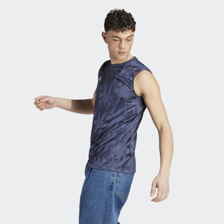 Camisa Sem Manga Adidas Navy Tiro