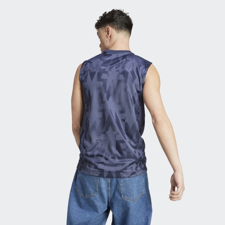 Camisa Sem Manga Adidas Navy Tiro