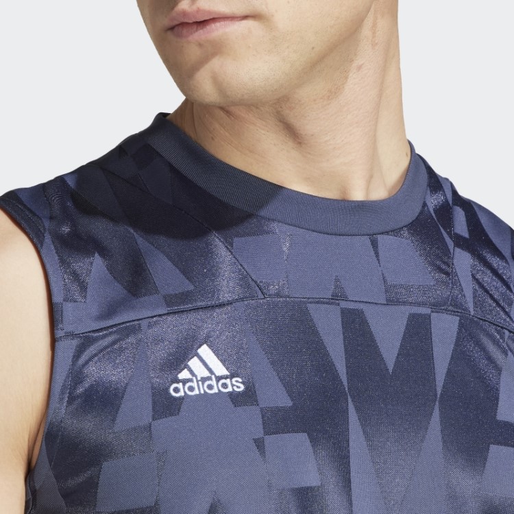Camisa Sem Manga Adidas Navy Tiro