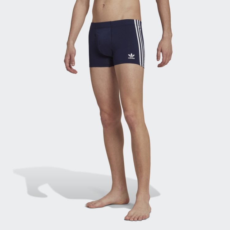 Cueca Baú Com As Três Listras Comfort Flex Cotton (3 Pares) Blue Bird Adidas