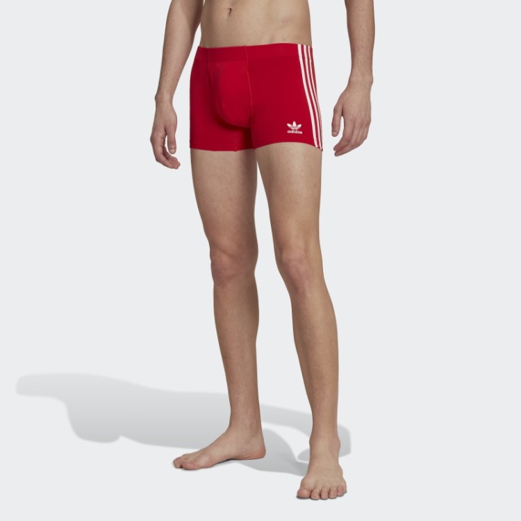 Cueca Baú Com As Três Listras Comfort Flex Cotton (3 Pares) Blue Bird Adidas
