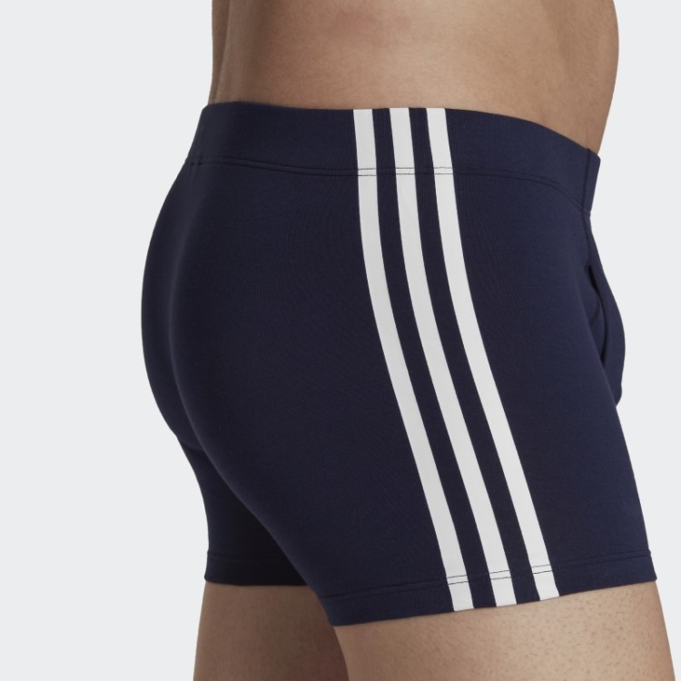 Cueca Baú Com As Três Listras Comfort Flex Cotton (3 Pares) Blue Bird Adidas
