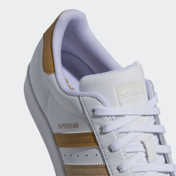 Tênis Adidas Superstar Bege Dourado