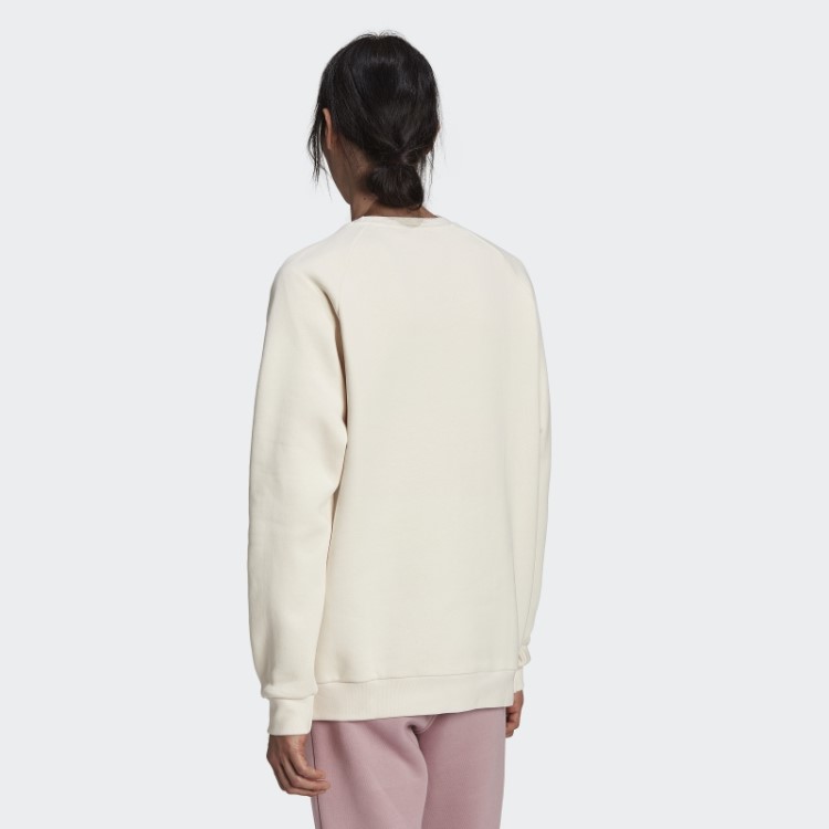 Adidas Moletom Branco Adicolor Essentials Trefoil Gola Redonda