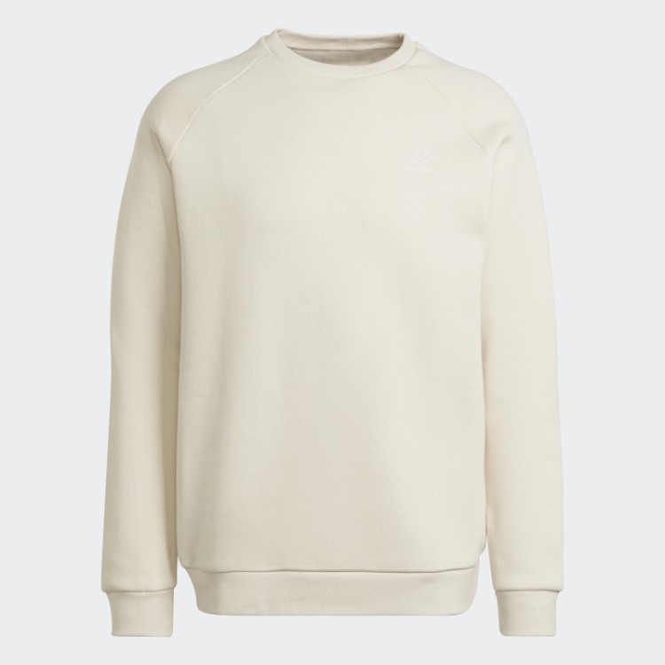Adidas Moletom Branco Adicolor Essentials Trefoil Gola Redonda
