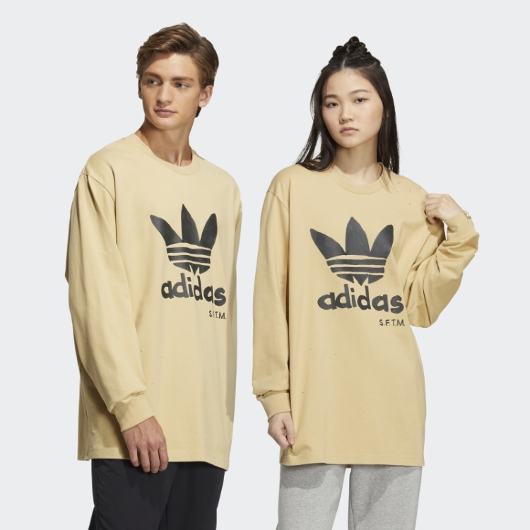Hazy Bege Song For The Mute Camiseta Manga Longa Adidas