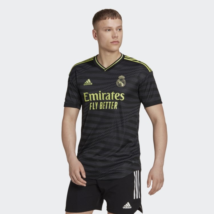 Real Madrid 22/23 Terceira Camisa Autêntica Adidas Preta