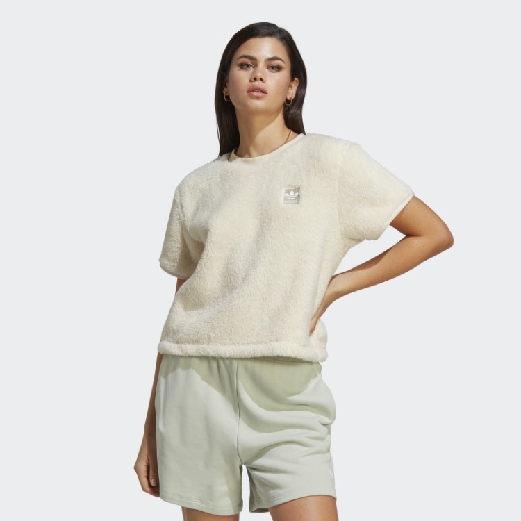 Adidas White Essentials+ Camiseta Fofa