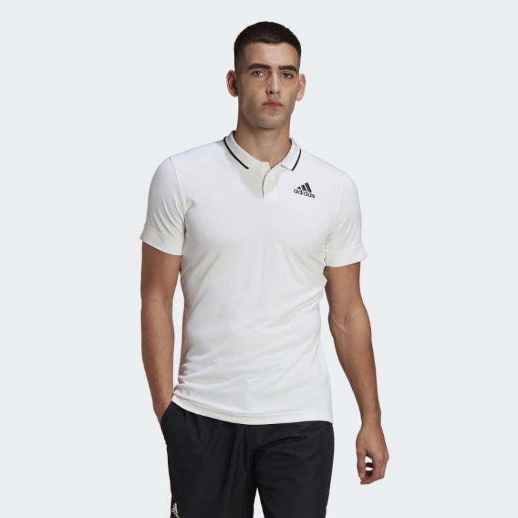 Camisa Polo Branca Freelift Tênis Adidas