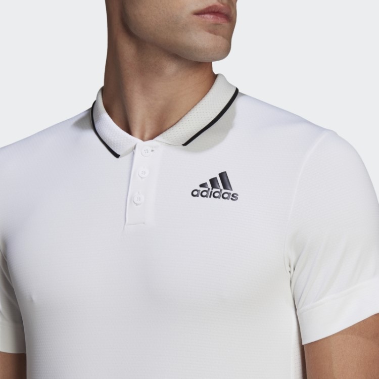 Camisa Polo Branca Freelift Tênis Adidas