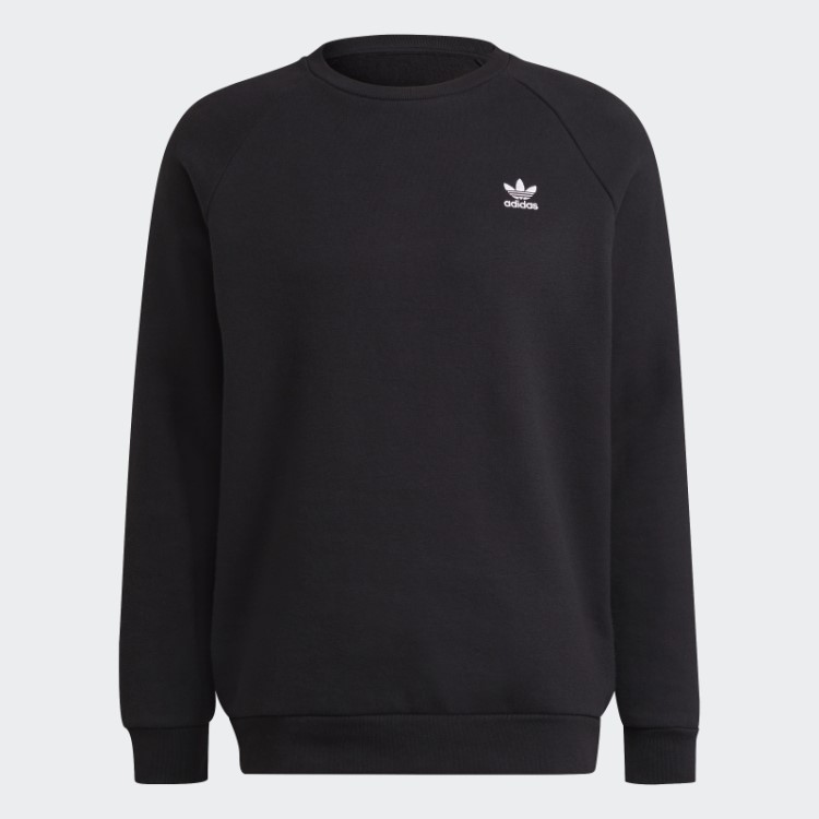 Moletom Gola Redonda Adidas Preto Adicolor Essentials Trefoil