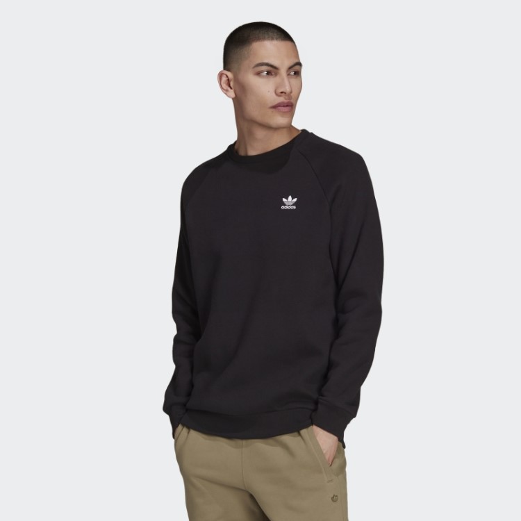 Moletom Gola Careca Adicolor Essentials Trefoil Preto Adidas