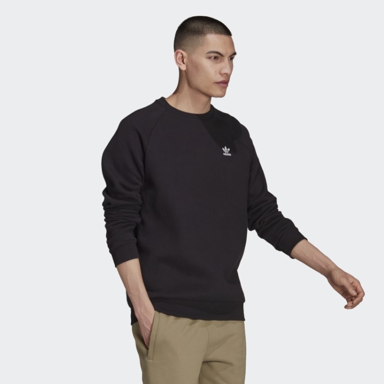 Moletom Gola Careca Adicolor Essentials Trefoil Preto Adidas