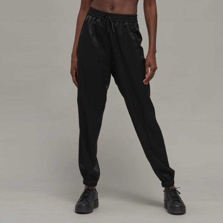 Elegante Calça De Treino Adidas Y-3 Tech Silk Com Punho