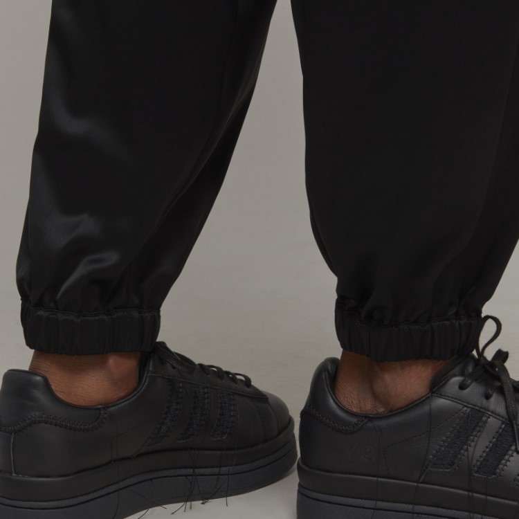 Elegante Calça De Treino Adidas Y-3 Tech Silk Com Punho