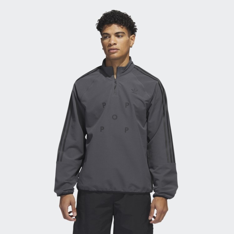 Camisa De Manga Longa Adidas Cinza Pop Térmica