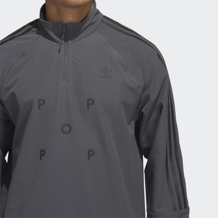 Camisa De Manga Longa Adidas Cinza Pop Térmica