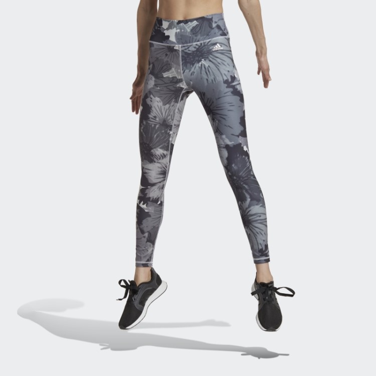 Legging Cintura Alta Estampada Cinza Training Essentials Adidas