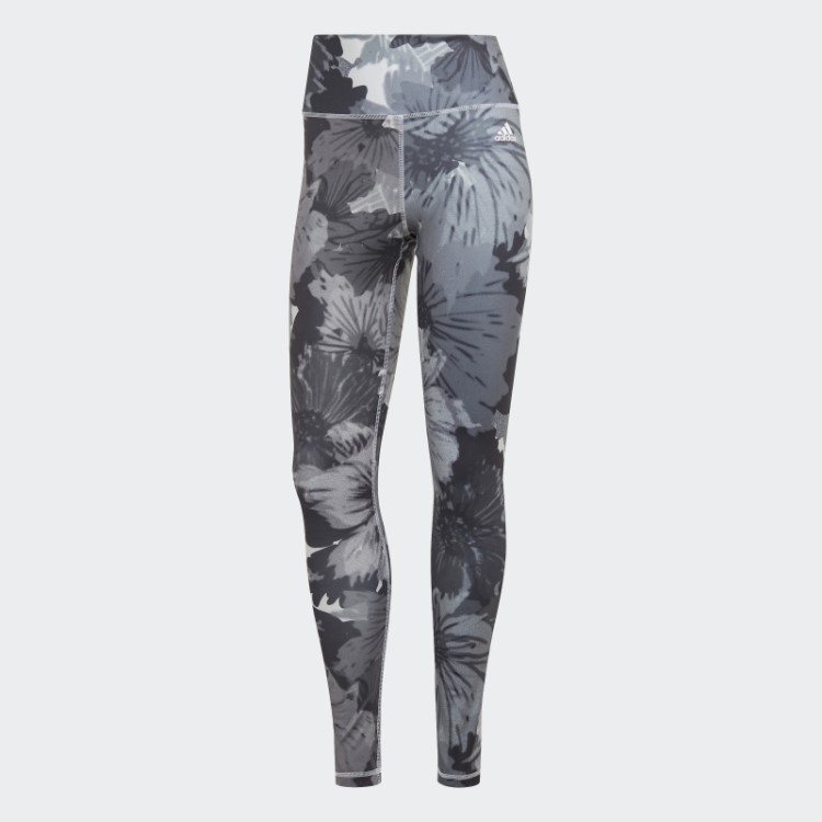 Legging Cintura Alta Estampada Cinza Training Essentials Adidas