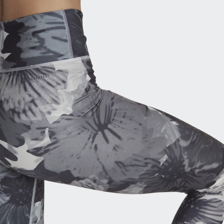 Legging Cintura Alta Estampada Cinza Training Essentials Adidas