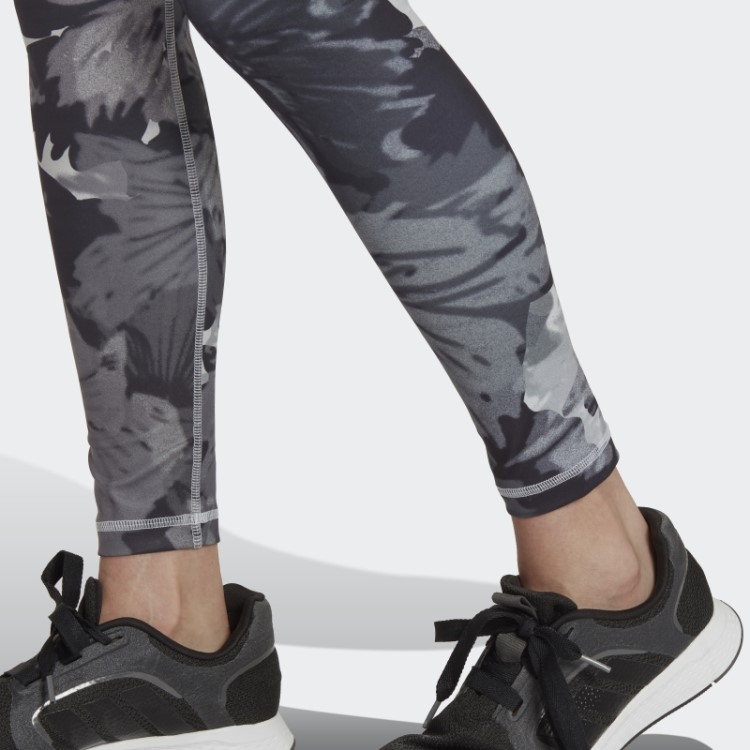 Legging Cintura Alta Estampada Cinza Training Essentials Adidas