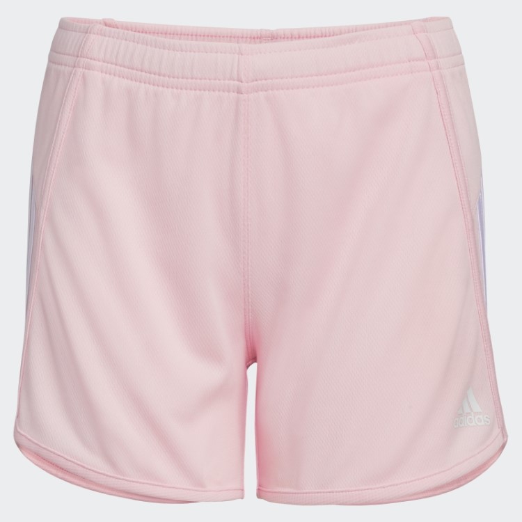 Shorts De Malha Listrada Rosa (tamanho Estendido) Adidas