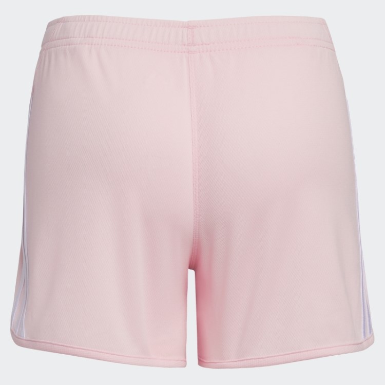 Shorts De Malha Listrada Rosa (tamanho Estendido) Adidas