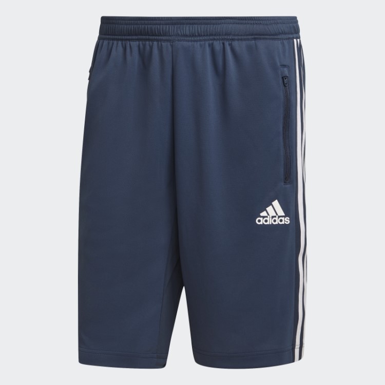 Bermuda Azul Marinho Adidas Designed 2 Move 3 Listras Primeblue Quente