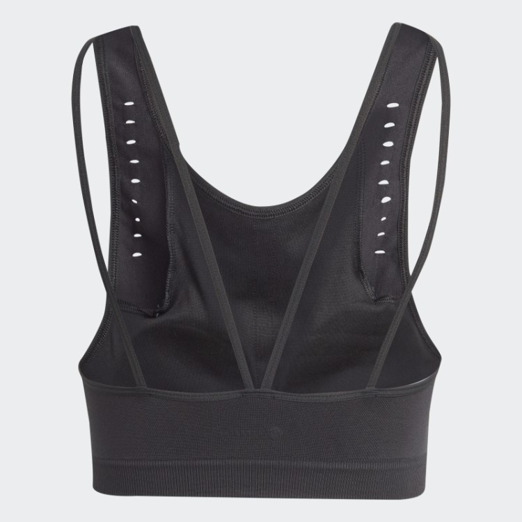 Sutiã Preto Aeroknit Com Suporte Leve Adidas