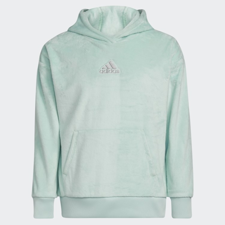 Moletom Com Capuz De Lã Aconchegante Adidas Ice Mint