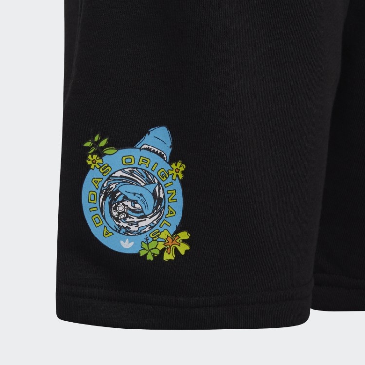 Bermuda De Praia Preta Estampada Adidas