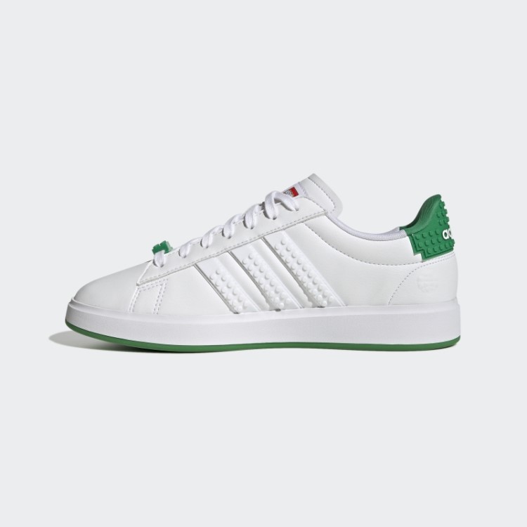 Sapatos Brancos Adidas Grand Court X Lego 2.0 Fashion