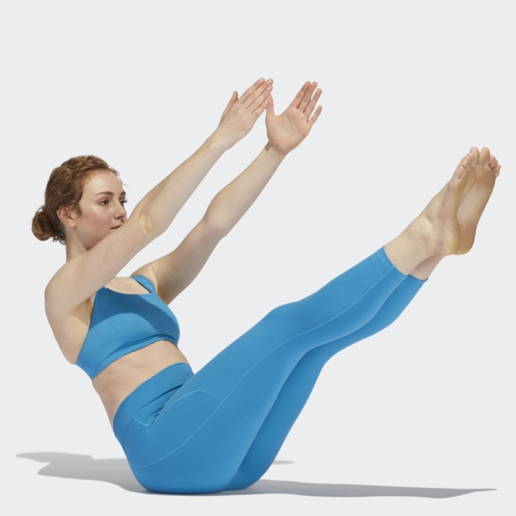 Legging Azul Craft Adidas Yoga Studio 7/8 Quente