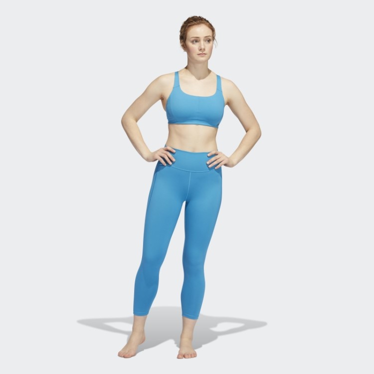 Legging Azul Craft Adidas Yoga Studio 7/8 Quente