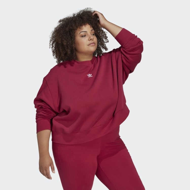 Moletom Adicolor Essentials Crew (tamanho Grande) Adidas Bordô