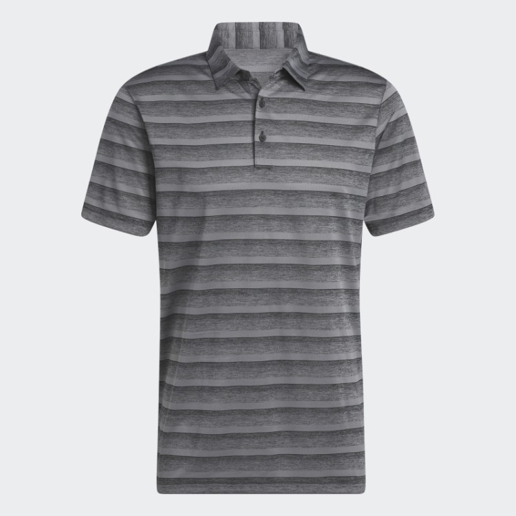 Adidas Camisa Pólo Listrada De Duas Cores Moda Cinza
